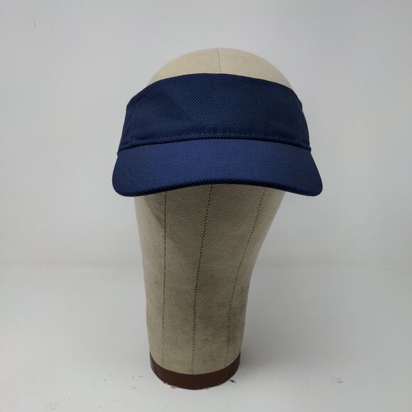 Seashore Waterpark Strapback Sun Visor Hat Blue Embroidered Spell Out - Picture 2 of 10